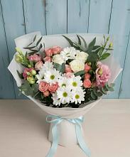 Букет цветов из:  Розы, Лизиантусы и Хризантемы в Коммунистический