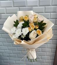 Букет цветов из:  Розы и Хризантемы #REPLACE_PRED# Коммунистический
