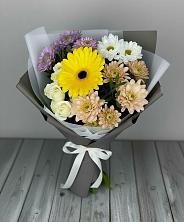 Букет цветов из:  Розы, Герберы и Хризантемы в Коммунистический