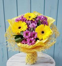 Букет цветов из:  Хризантемы и Герберы в Коммунистический