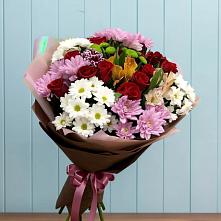 Букет цветов из:  Розы, Хризантемы и Альстромерии в Коммунистический