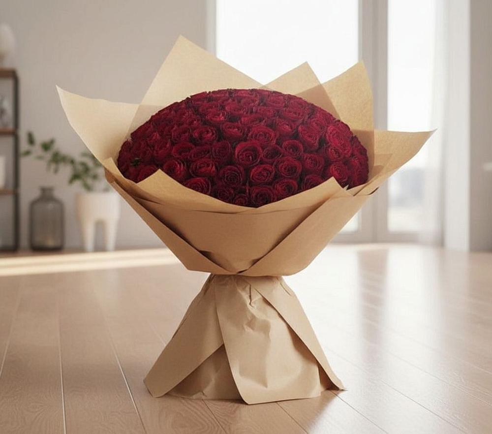 Букет 101 Красная роза в Коммунистический