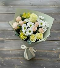 Букет цветов из:  Альстромерии, Розы и Хризантемы в Коммунистический