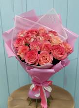 Букет 15 Розовых роз Равель в Коммунистический