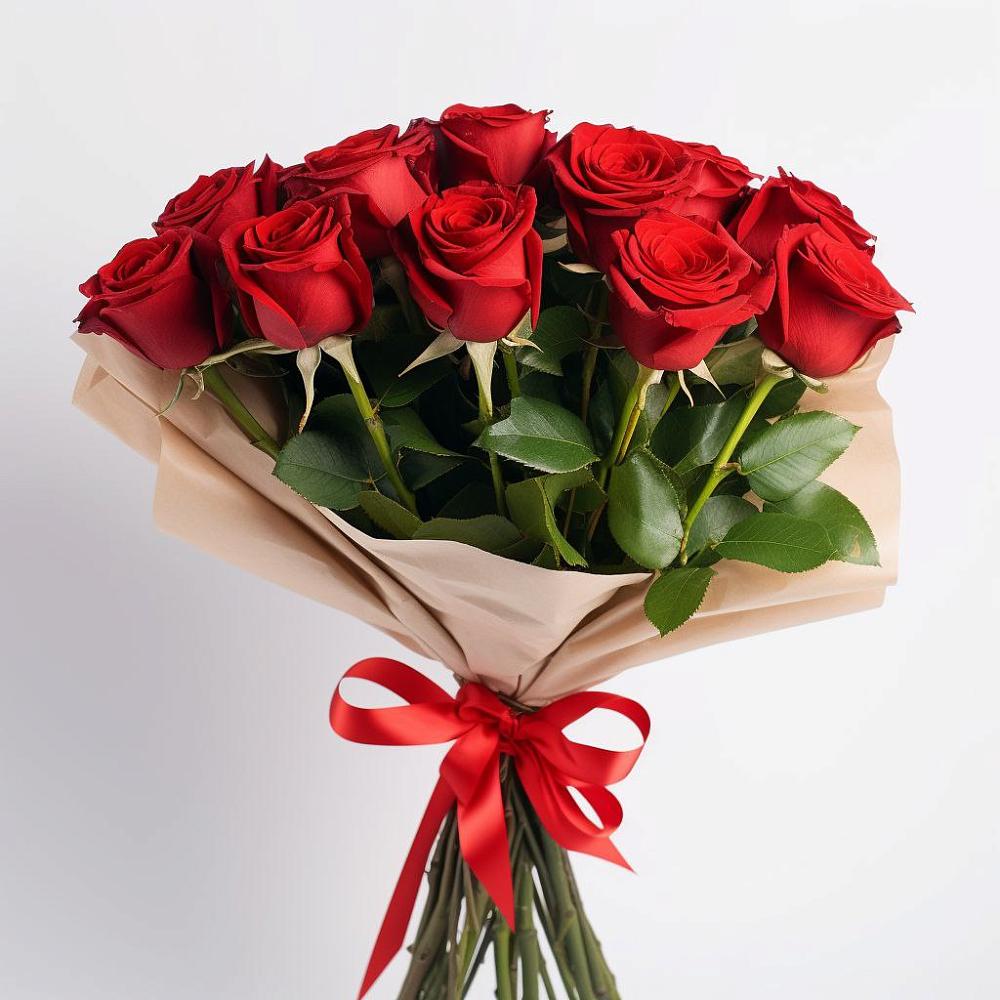 Букет 11 Красных роз Эдлесс Лав в Коммунистический