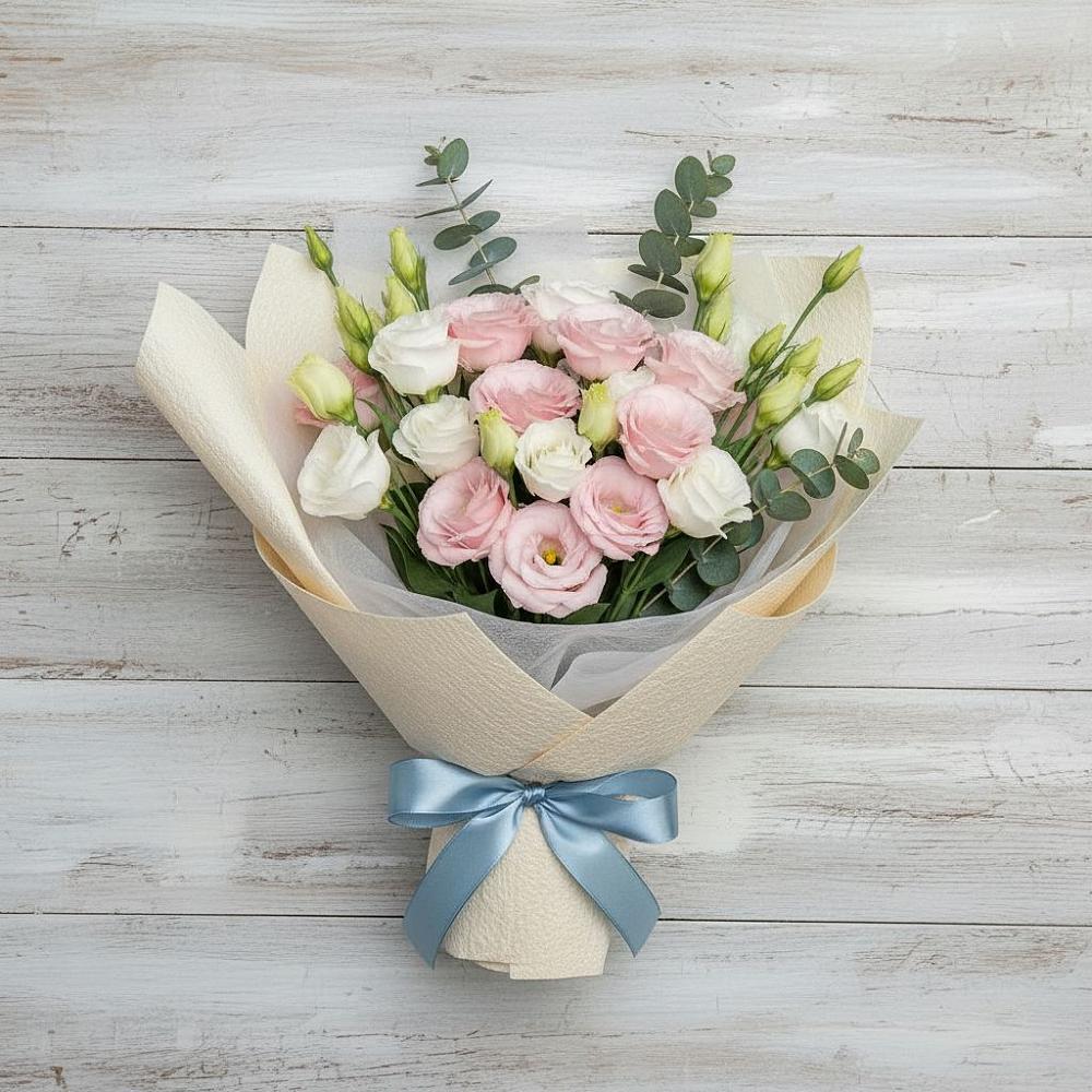 Букет цветов из: Лизиантусы в Коммунистический